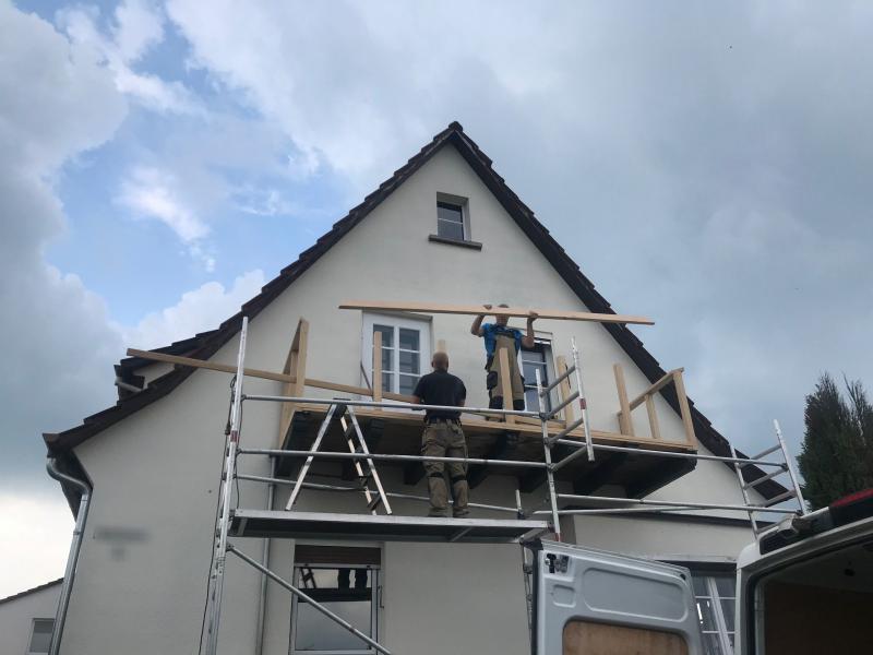 Der Balkon wird von Grund auf neu aufgebaut.